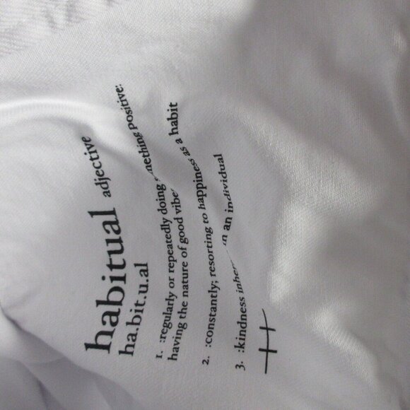 Habitual Oversize Crop Denim Jacket Women L White Short Sleeve Button Up 558 - Picture 5 of 13